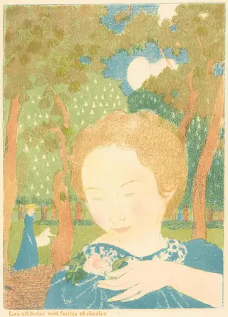Les attitudes sont faciles et chastes, by Maurice Denis, ink, 1896