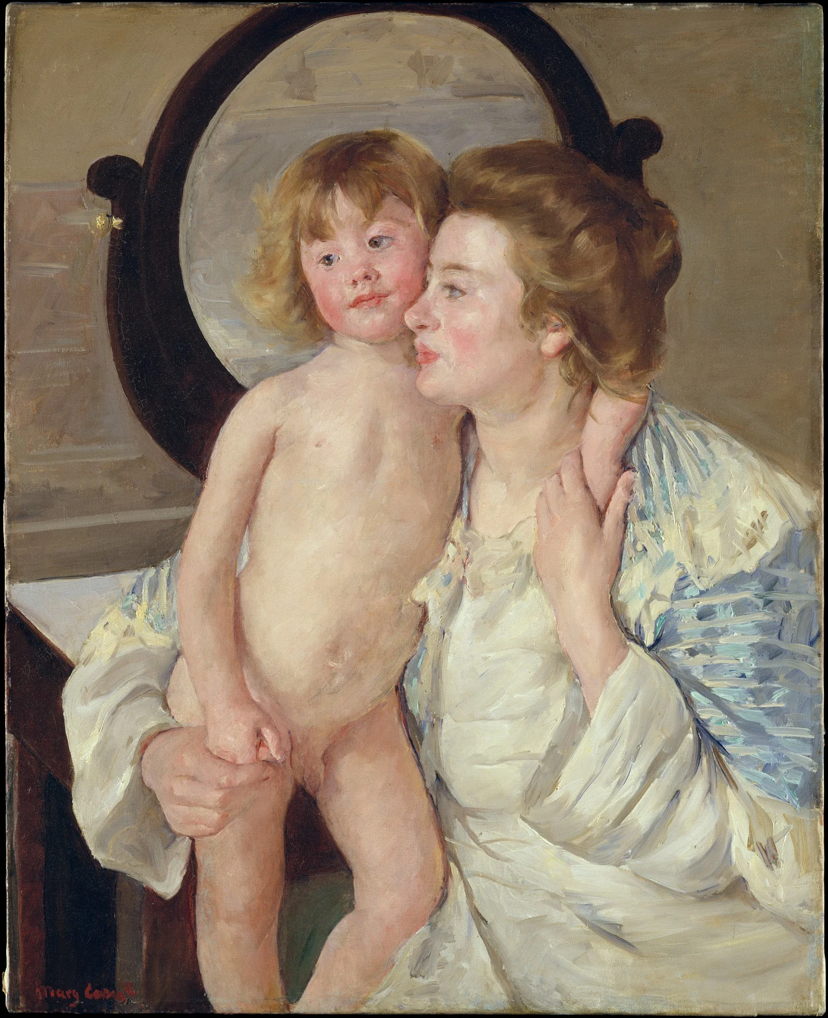 Mother and Child (The Oval Mirror), detail