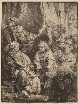 Joseph Telling His Dreams, by Rembrandt van Rijn, ink, 1638