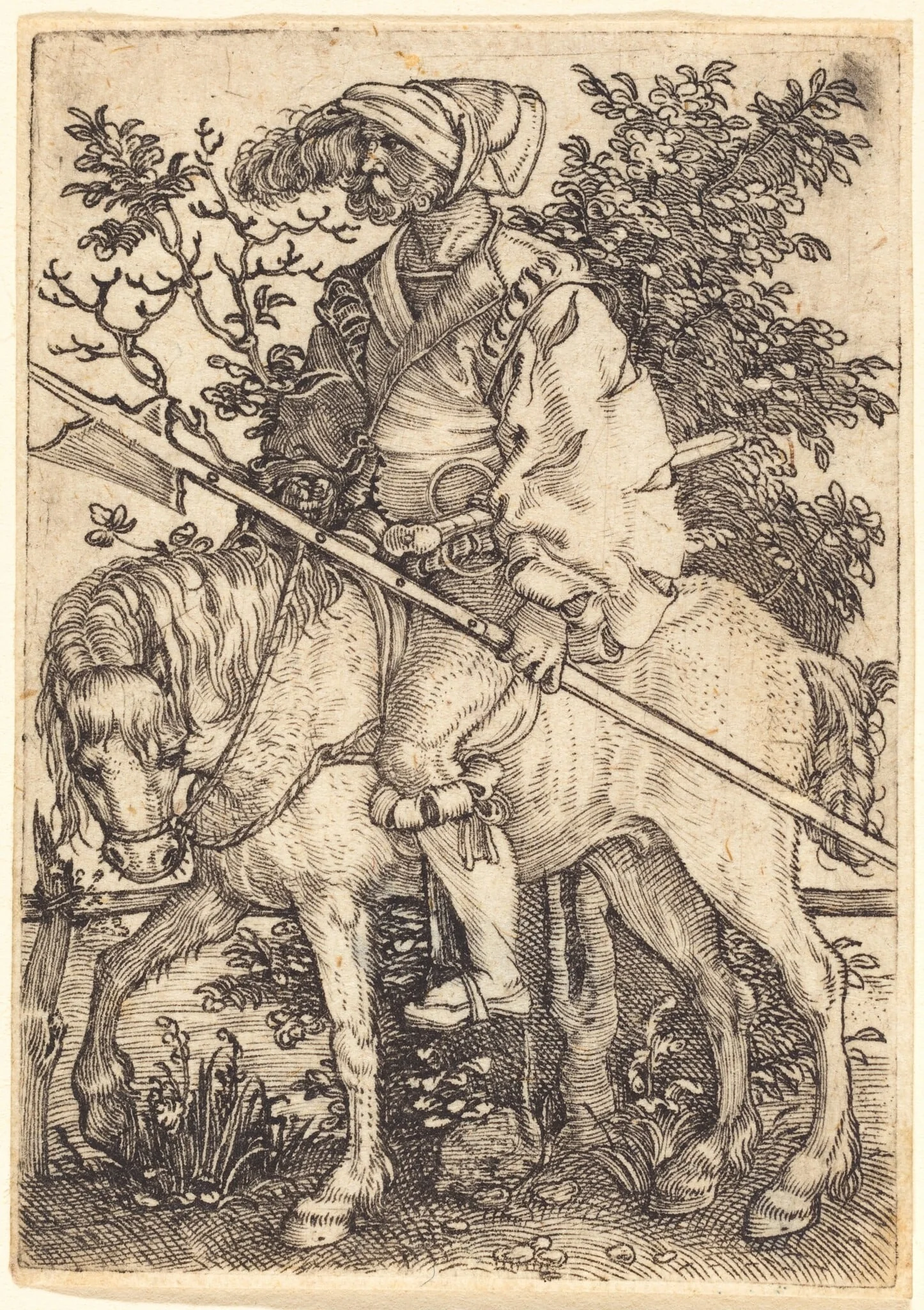Halberdier on Horseback, detail