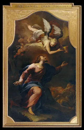 Christ at the Mount of Olives, by Peter Strudel, oil, 1712