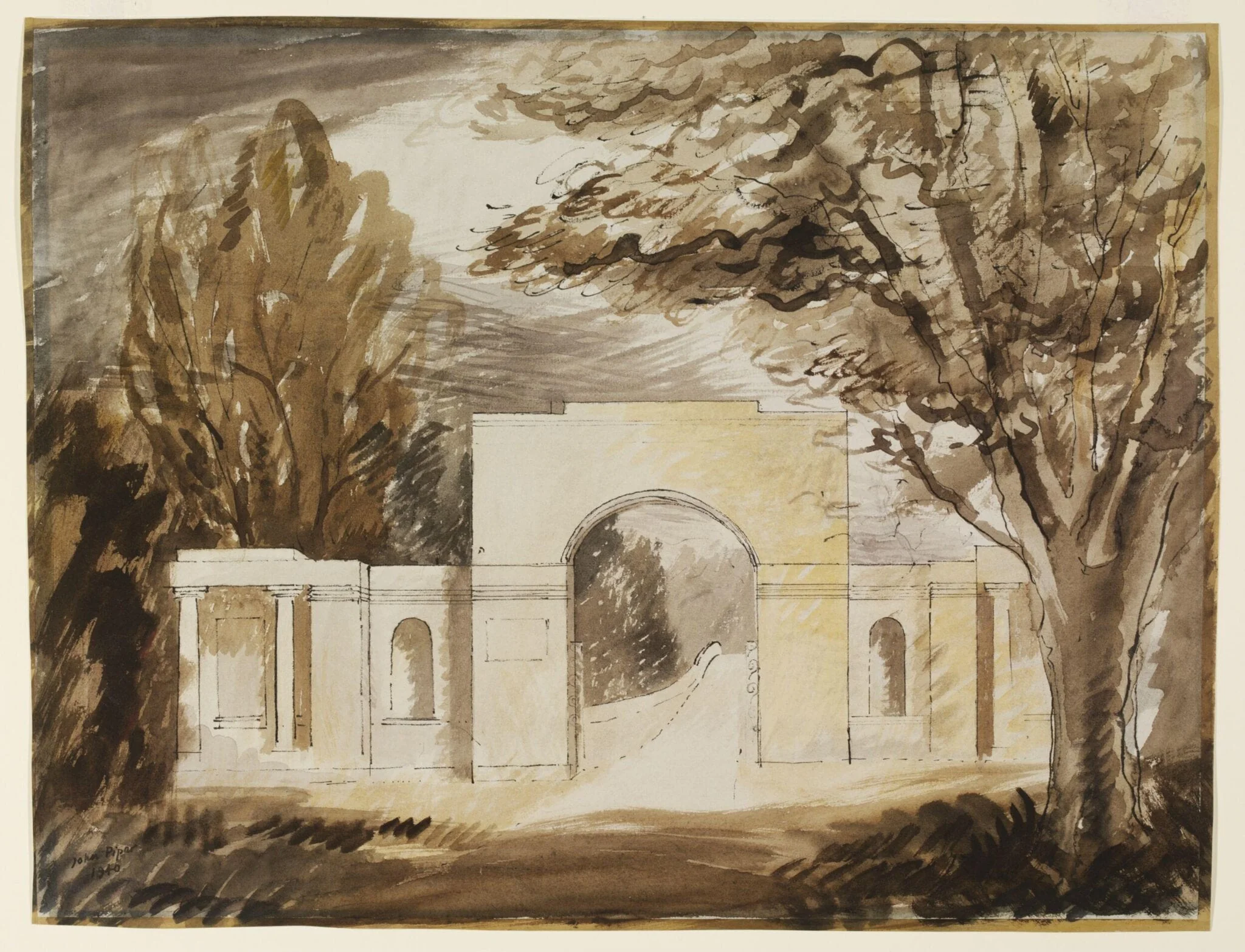 Entrance screen, Tyringham, detail