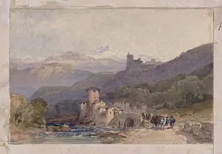 Strada di Aquila, by William Leighton Leitch, watercolor, 1869