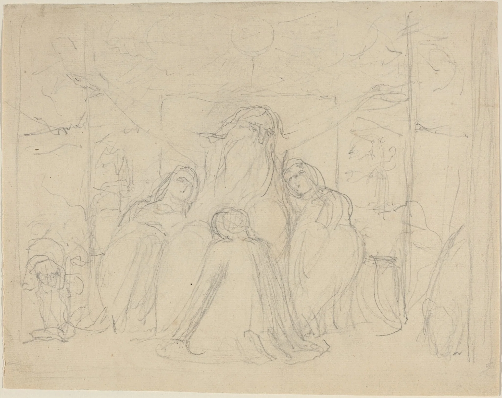 Job and His Daughters, detail