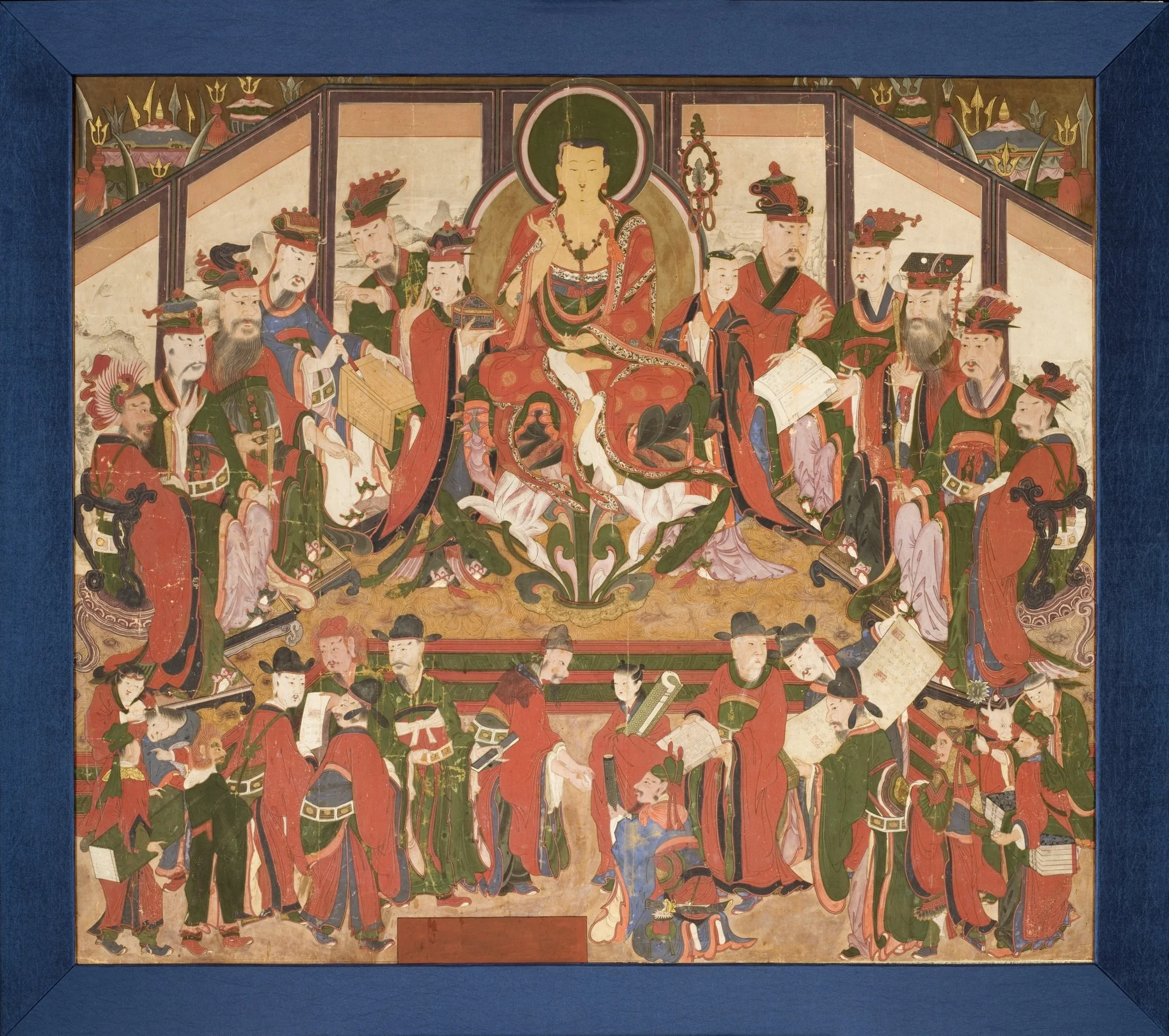 Bodhisattva Jijang (Ksitigarbha) and the Ten Kings of Hell, detail