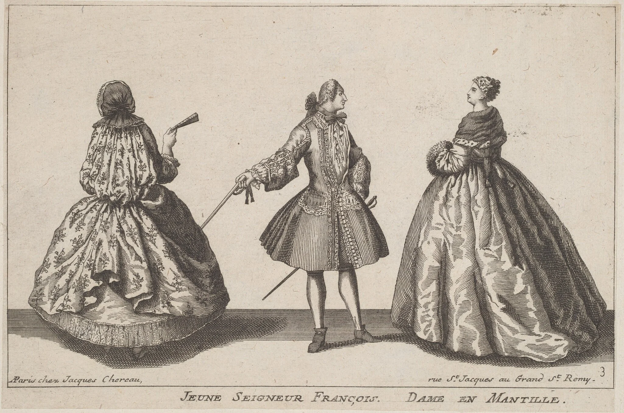 Jeune Seigneur François/Dame en Mantille, detail