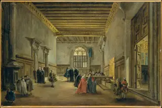The Antechamber of the Sala del Maggior Consiglio, by Francesco Guardi, oil, 1765