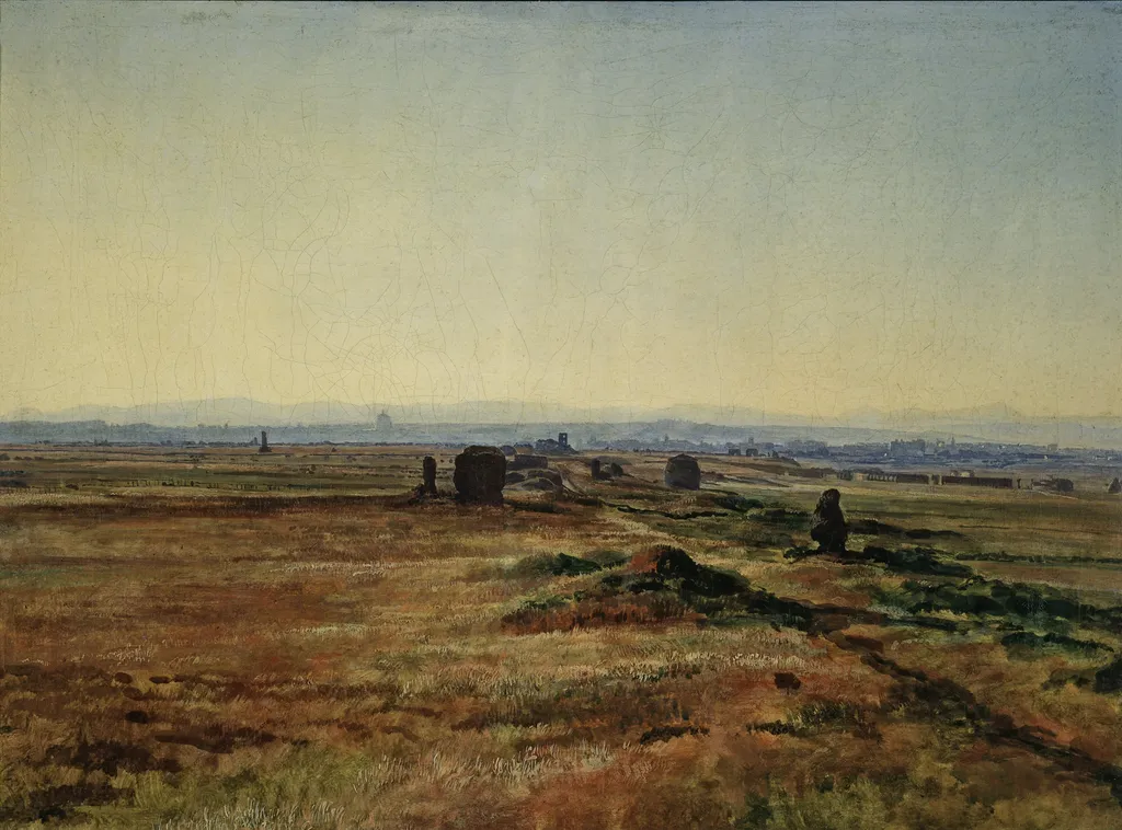 Via Appia at Sunset, by Alexander Ivanov, oil, 1845