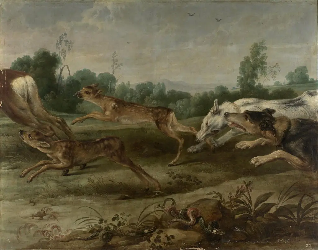 Caza de ciervos, by Frans Snyders, oil, 1601