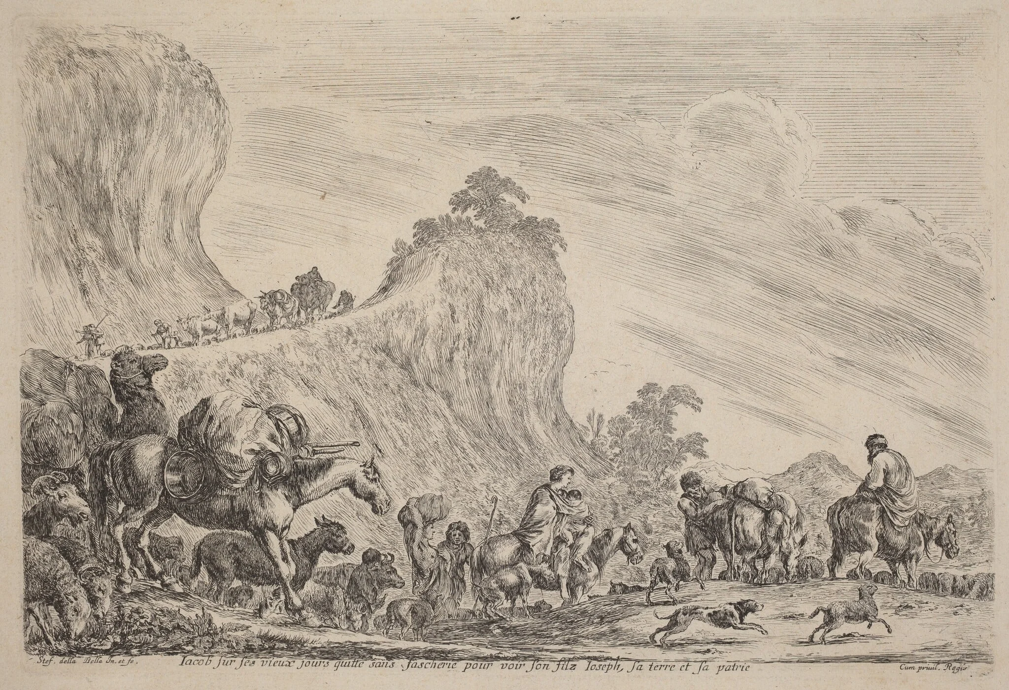 The Departure of Jacob to Egypt, detail