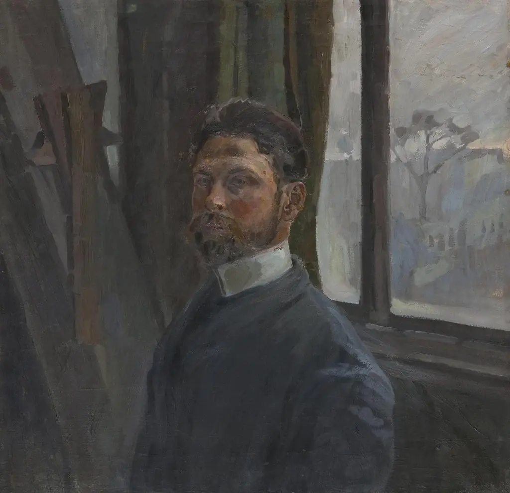 Portrait of an Artist, by Stepan Yaremich, oil, 1905