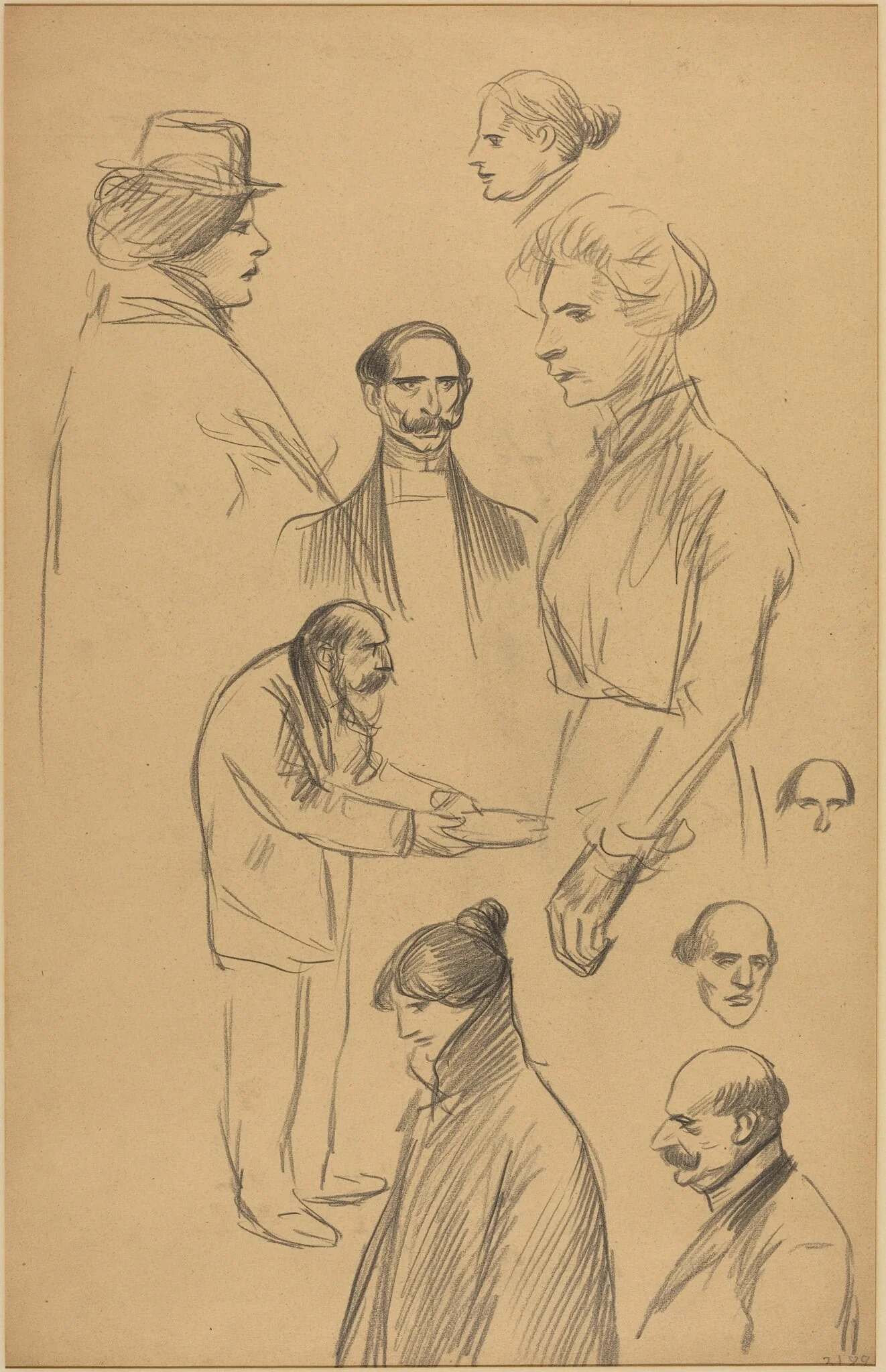 Figure Studies [verso], detail