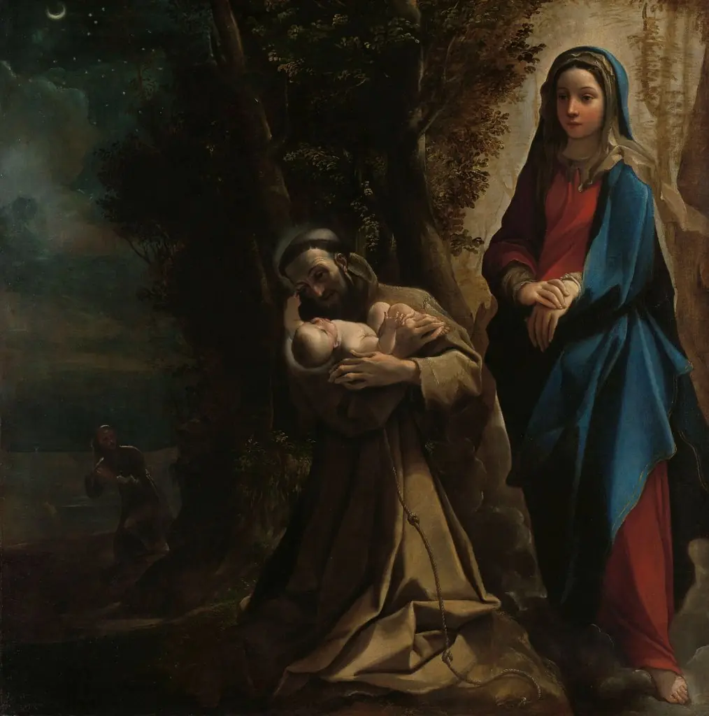 The Vision of Saint Francis of Assisi, by Ludovico Carracci, oil, 1592