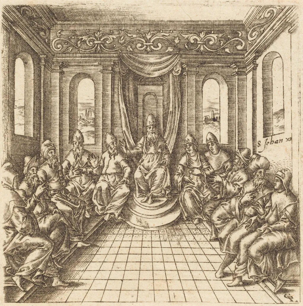 The Chief Priests and Pharisees, by Léonard Gaultier, ink, 1578