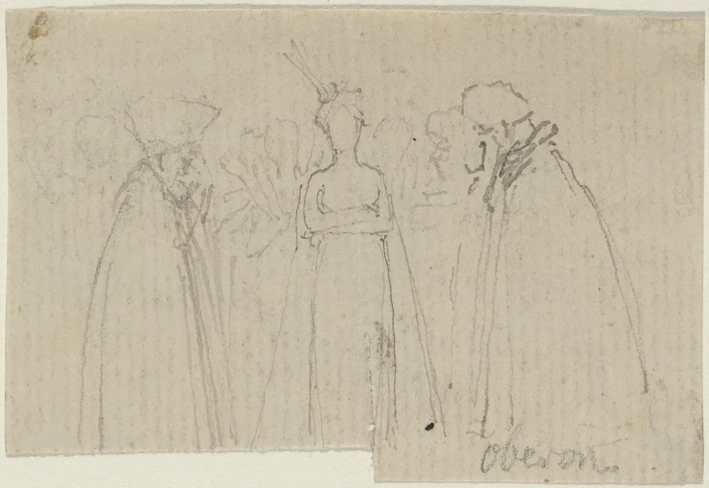 Sheet of Studies [recto and verso], by John Flaxman, ink, 1790