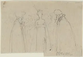 Sheet of Studies [recto and verso], by John Flaxman, ink, 1790