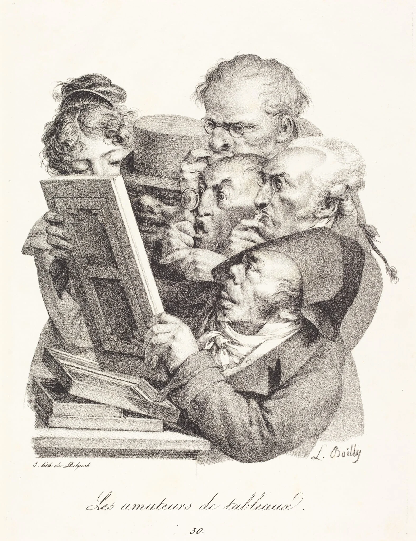 Les amateurs de tableaux (The Picture Enthusiasts), detail