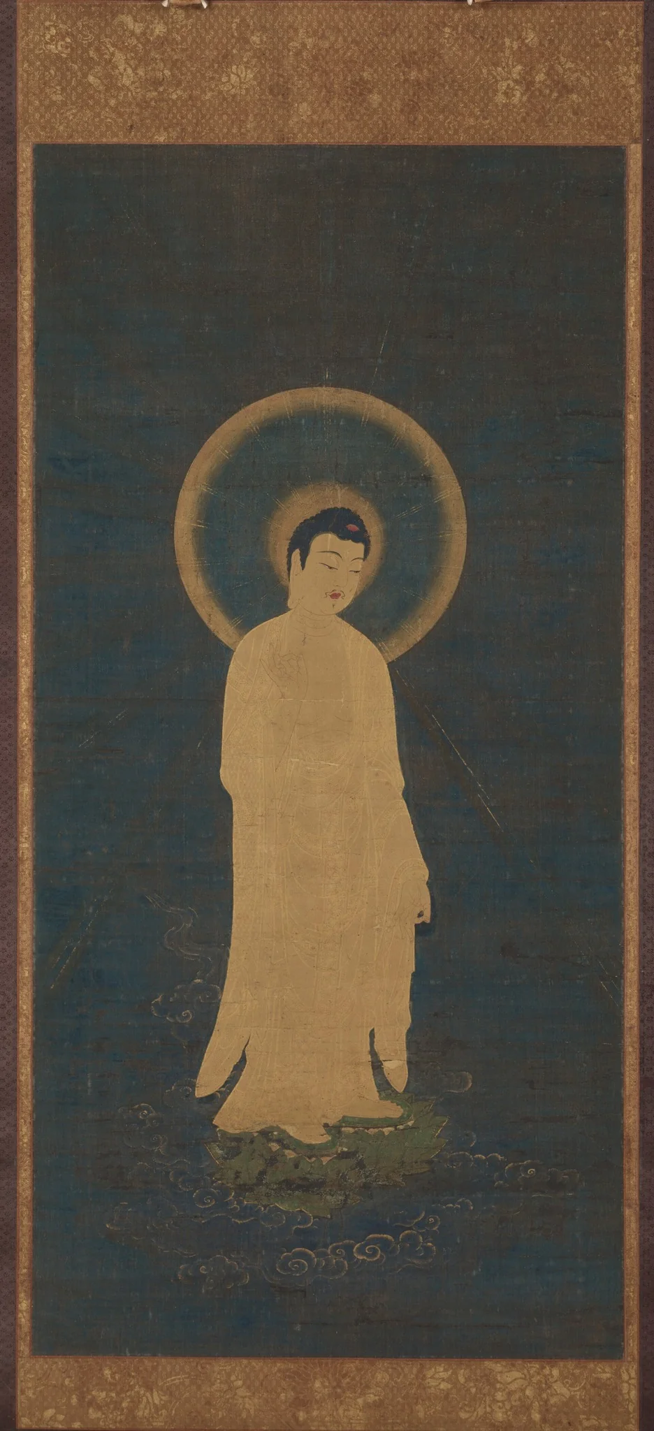 Welcoming Descent of Amida Buddha (Raigō), detail