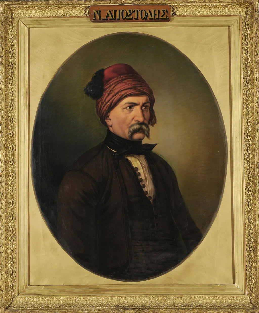 Προσωπογραφία του Νικολάου Αποστόλη, by Tsokos Dionysios, unspecified, 1860