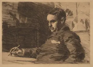 Lawyer Wade, by Anders Zorn, ink, 1890