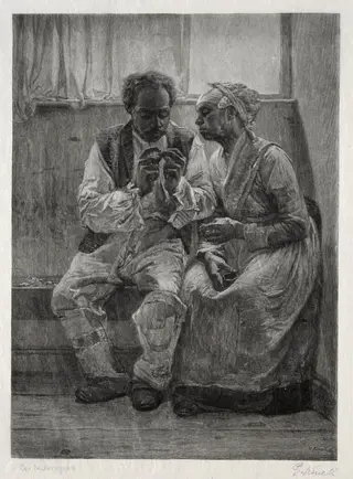 Rent Day, by Gustav Kruell, 1887
