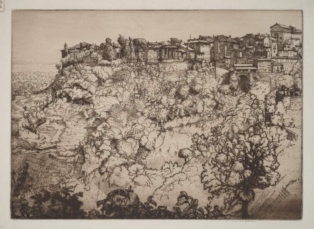 Tivoli, by Donald Shaw MacLaughlan, ink, 1905