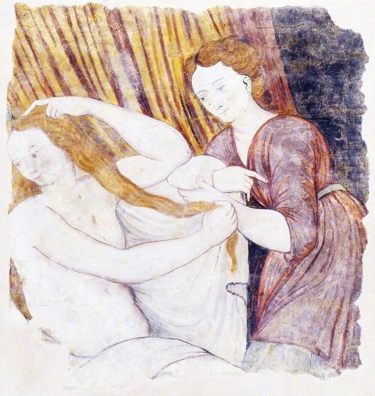 Psyche at Her Toilet (after Michiel Coxie the Elder) (from Hill Hall, Essex), detail