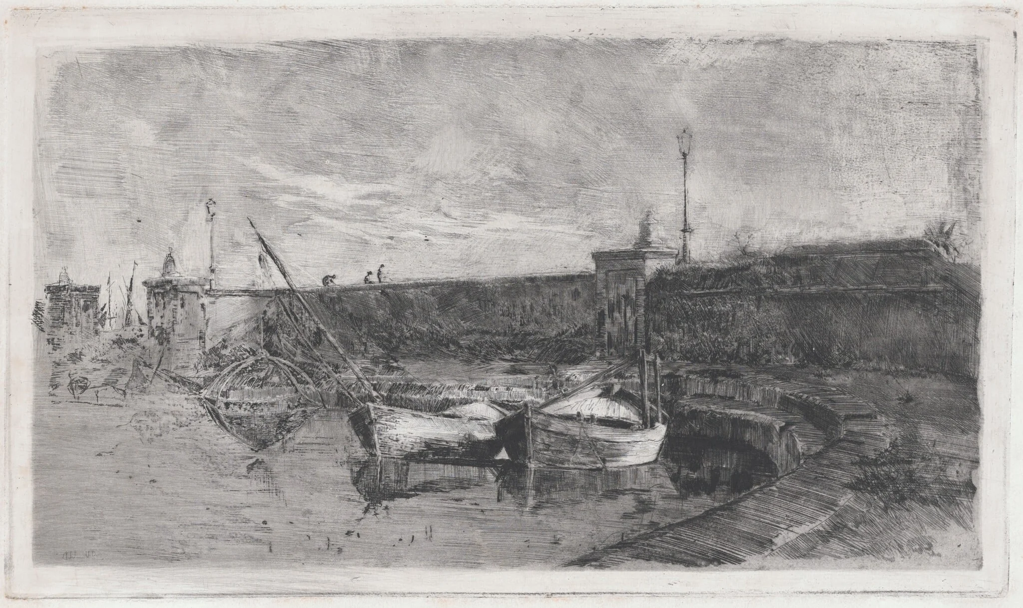 The Harbor at Viareggio [La Darsena], detail