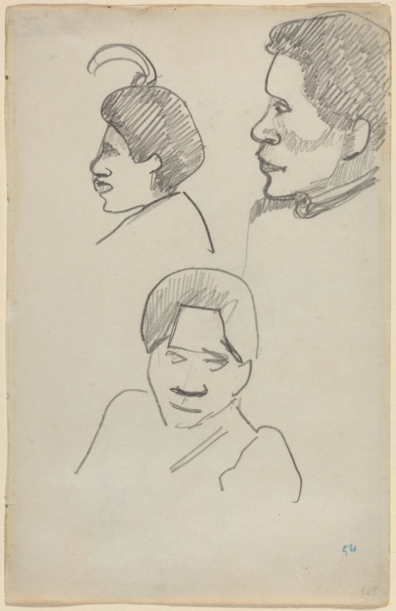 Tahitian Heads, detail