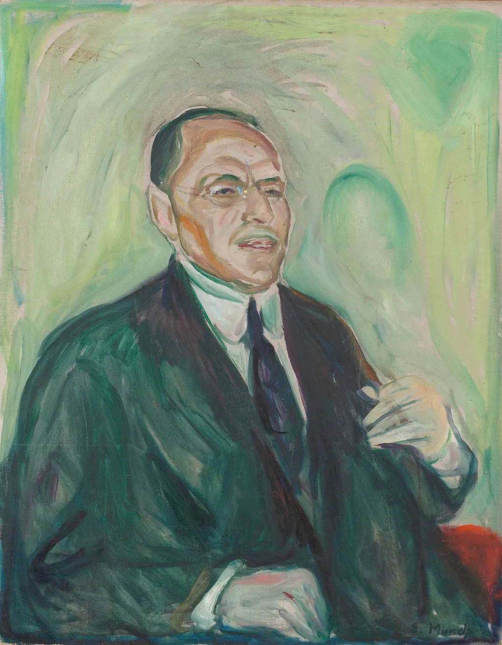 Anton Brünings, by Edvard Munch, oil, 1919