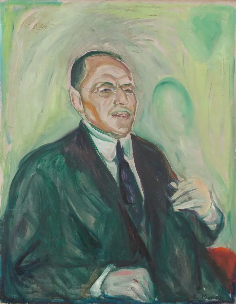 Anton Brünings, by Edvard Munch, oil, 1919