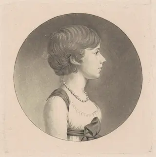 Louisa DuPonceau, by Charles B. J. Févret de Saint-Mémin, ink, 1800