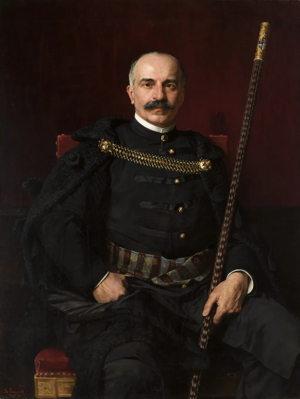 Portrait of Eustachy Sanguszko, by Kazimierz Pochwalski, oil, 1898