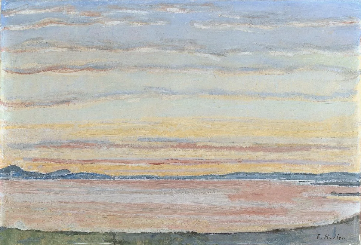 Genfersee bei Sonnenuntergang, detail