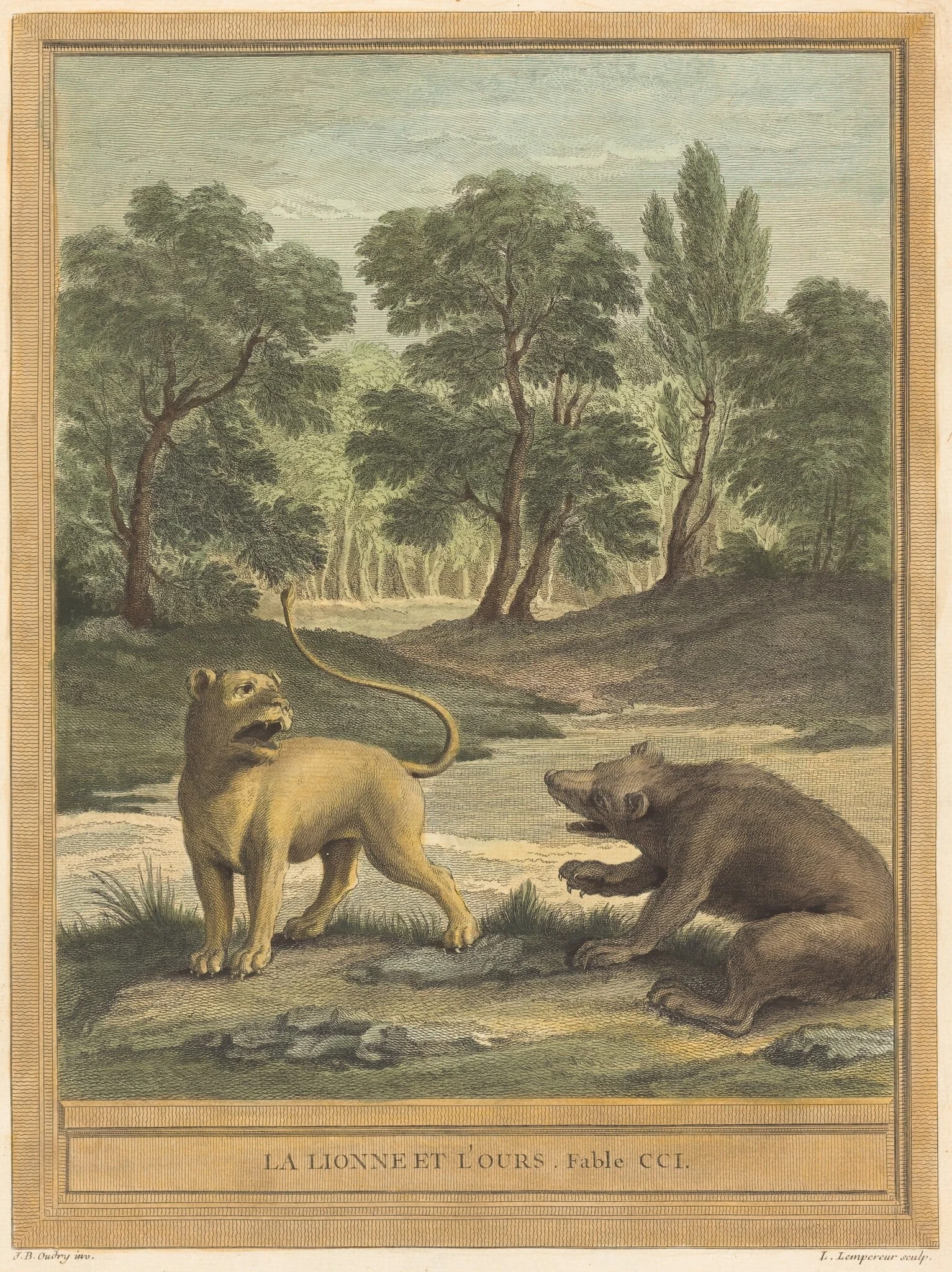 La lionne et l'ours (The Lion and the Bear), detail