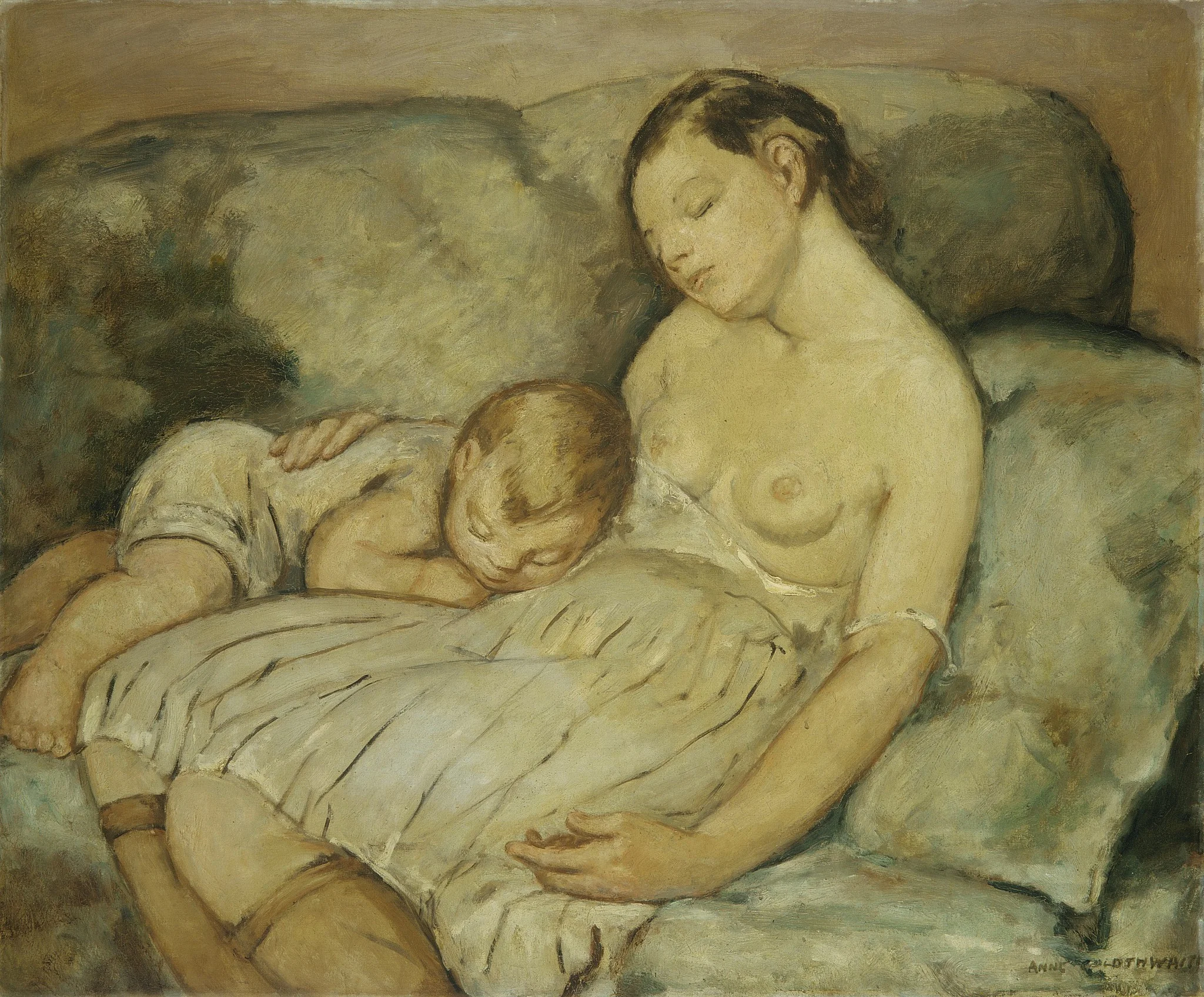 The Green Sofa, detail