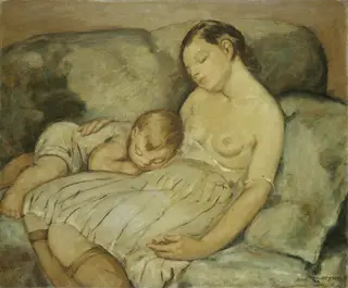 The Green Sofa, by Anne Goldthwaite, oil, 1935