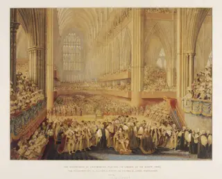 Topographical drawing, by pugin, watercolor, 1821