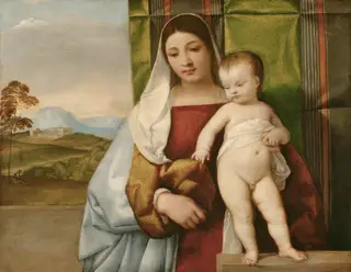 The Gypsy Madonna, by Titian, oil, 1510