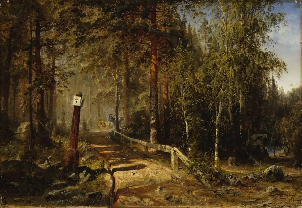 Mail Road in Häme, by Werner Holmberg, oil, 1860
