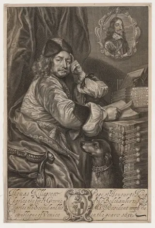 Thomas Killigrew, by William Faithorne, ink, 1664
