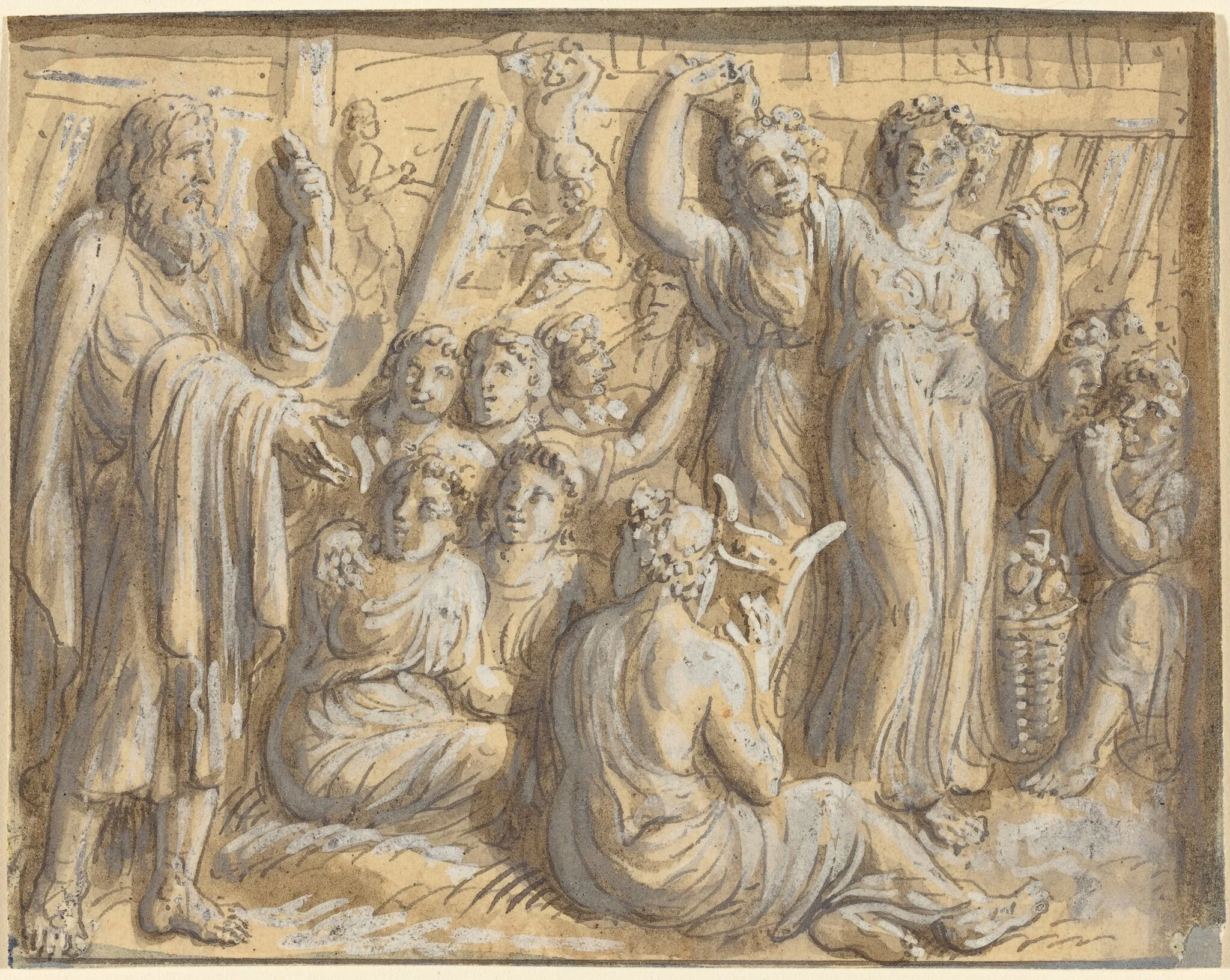Noah's Warning about the Coming Flood Goes Unheeded, detail