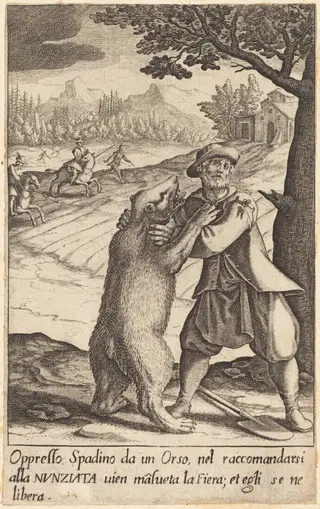 Spadino, by Jacques Callot, ink, 1619