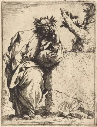 The Poet, by Jusepe de Ribera, ink, 1620