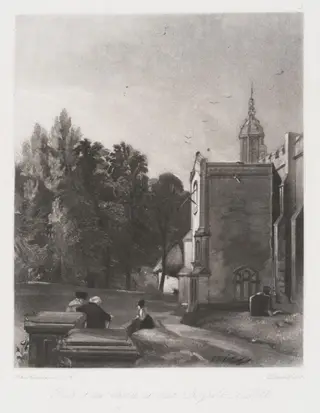 Porch of the Church at East Bergholt, Suffolk, by John Constable