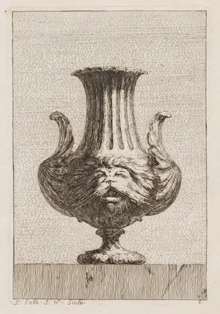 Suite of Vases:  Plate 6, by Jacques François Saly, 1746