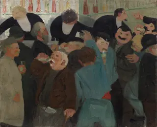 The Bistro, by Félix Vallotton, oil, 1898