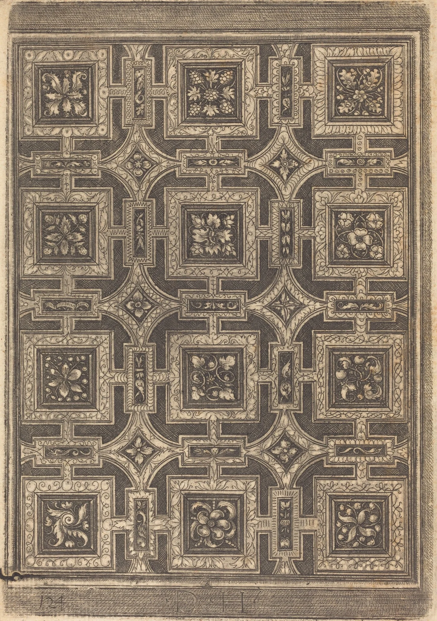 Ornamental Design for Coffered Ceiling, detail