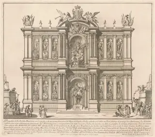 The Seconda Macchina for the Chinea of 1746: The Territories of the Kingdom of Naples, by Miguel de Sorellò, ink, 1746