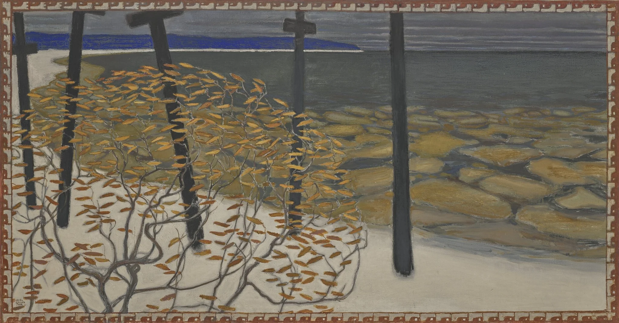 Autumn, the five crosses, detail